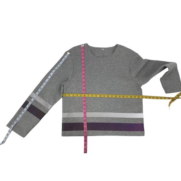 Vimmia Marina Pullover Scuba Sweatshirt Reflective Stripes Heathered Gray Medium - Picture 5 of 5